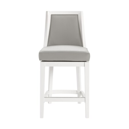 Ellie Counter Height Stool With Back, White